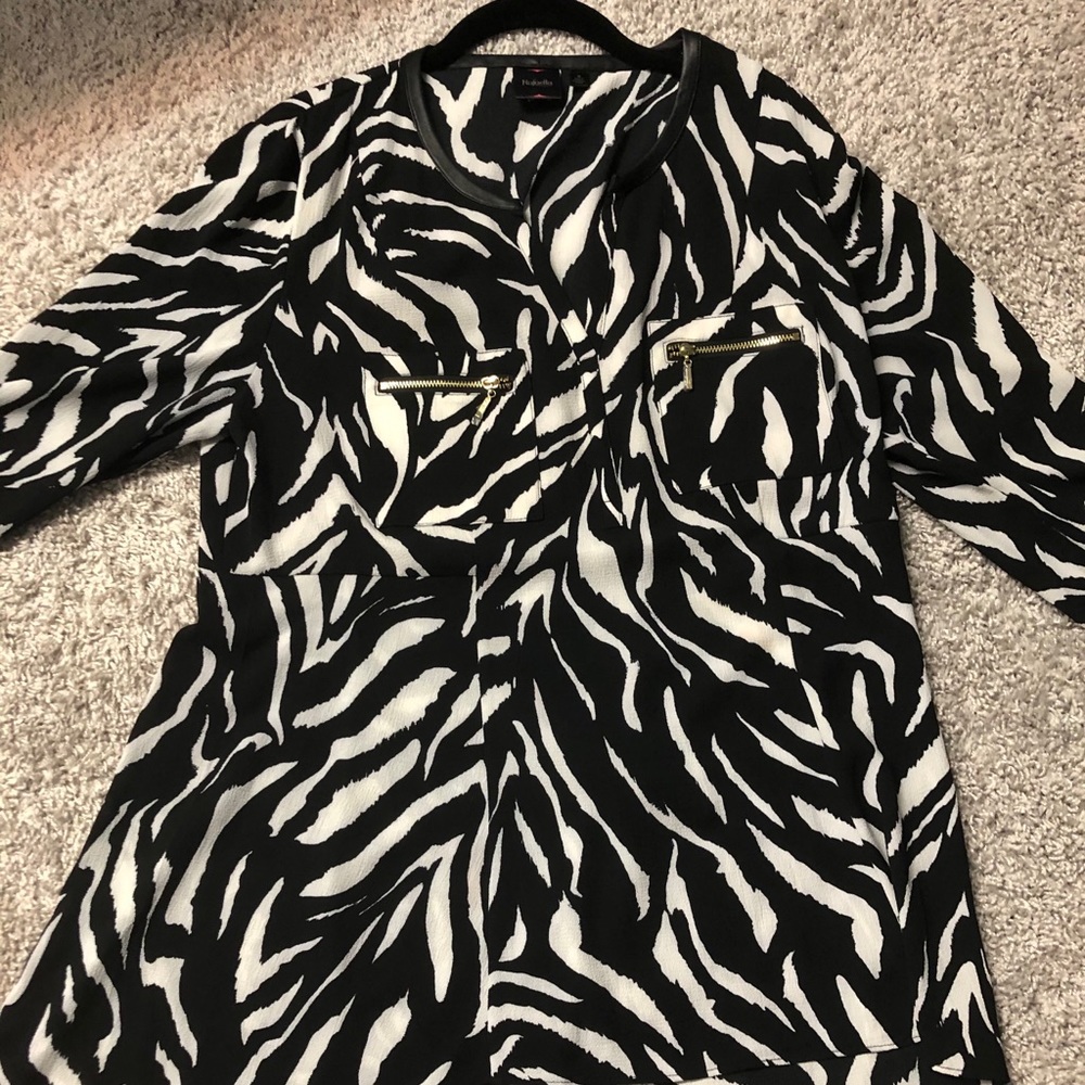 Ladies Zebra Striped Blouse